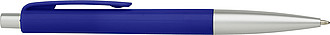 Plastic ballpen with blue ink. Blue