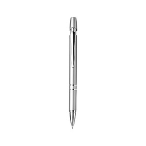 Plastic ballpen with blue ink.Silver