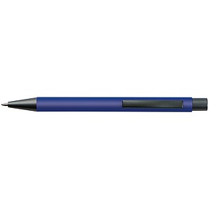 Plastic ballpoint pen with metal clip