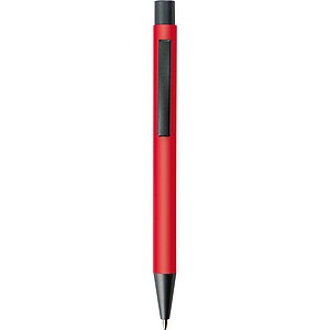 Plastic ballpoint pen with metal clip