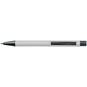 Plastic ballpoint pen with metal clip