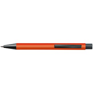 Plastic ballpoint pen with metal clip
