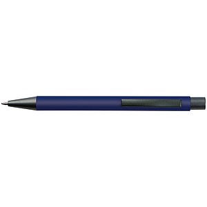 Plastic ballpoint pen with metal clip