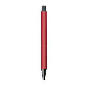Plastic ballpoint pen with metal clip