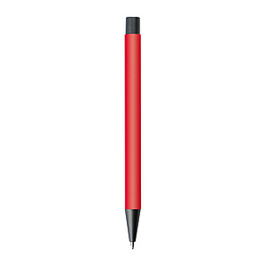 Plastic ballpoint pen with metal clip