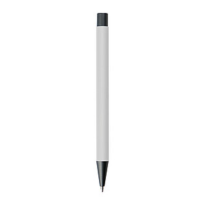 Plastic ballpoint pen with metal clip