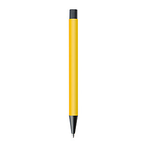 Plastic ballpoint pen with metal clip