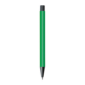 Plastic ballpoint pen with metal clip