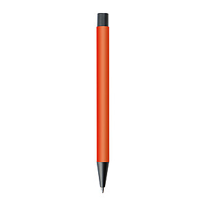 Plastic ballpoint pen with metal clip