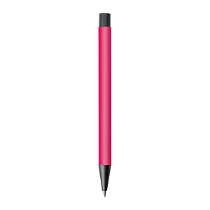 Plastic ballpoint pen with metal clip