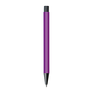 Plastic ballpoint pen with metal clip