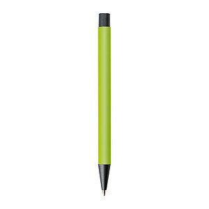Plastic ballpoint pen with metal clip
