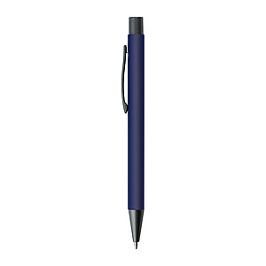 Plastic ballpoint pen with metal clip