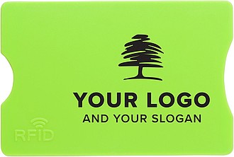 Plastic card holder with RFID protection
