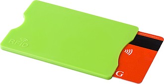 Plastic card holder with RFID protection