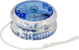 Plastic light-up yo yo.Cobalt blue