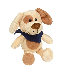Plush dog "Vagabond" with scarf (packed separately) for printing,colour brown