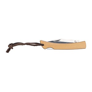 Pocket knife with bamboo bowls and hanging loop