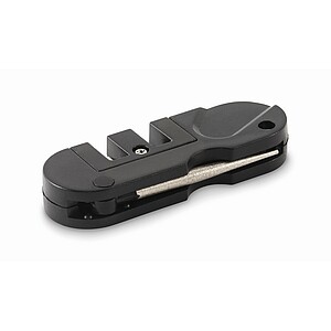 Pocket-sized knife sharpener, black