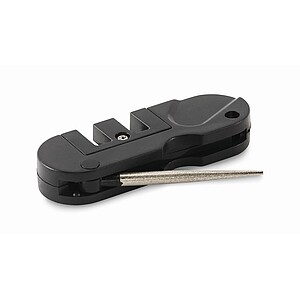 Pocket-sized knife sharpener, black