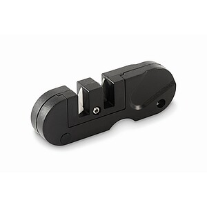 Pocket-sized knife sharpener, black