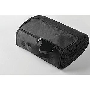 Polar fleece picnic blanket, black