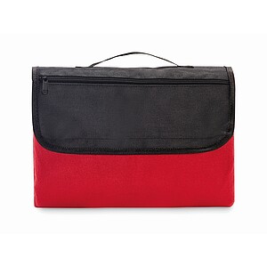 Polar fleece picnic blanket, red