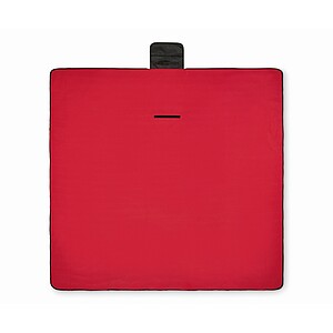 Polar fleece picnic blanket, red