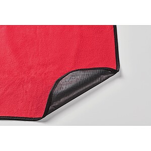 Polar fleece picnic blanket, red