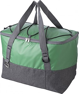 Polycanvas (600D) cooler bag with PEVA interior lining and adjustable straps.