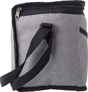 Polycanvas (600D) cooler bag with PEVA interior lining.