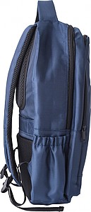 Polyester (1680D) backpack with 2 front pockets, and side pockets.
