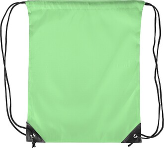 Polyester (210D) drawstring backpack, light green