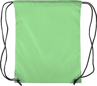 Polyester (210D) drawstring backpack, light green