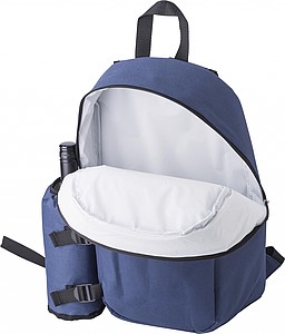 Polyester (600D) cooler backpack with PEVA interior lining.