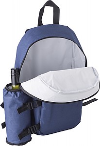 Polyester (600D) cooler backpack with PEVA interior lining.