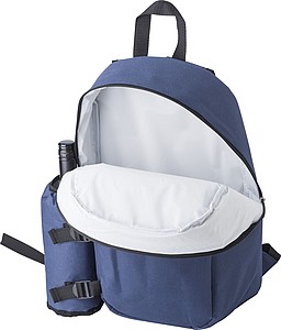Polyester (600D) cooler backpack with PEVA interior lining.