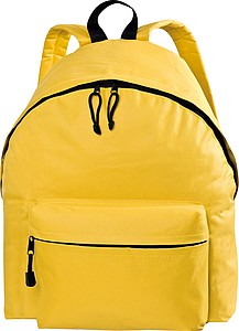 Polyester backpack, yellow