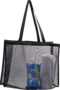 Polyester beach bag, black