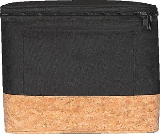 Polyester cooler bag with cork bottom