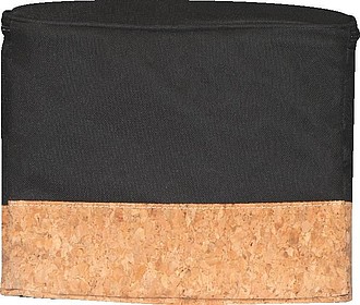 Polyester cooler bag with cork bottom