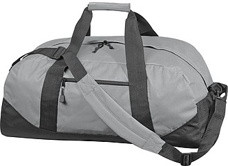 Polyester sports or travel bag, grey