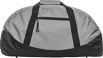 Polyester sports or travel bag, grey