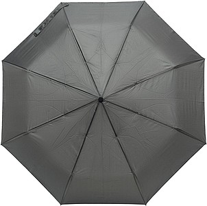 Pongee (180T) automatic, foldable umbrella with eight panels.