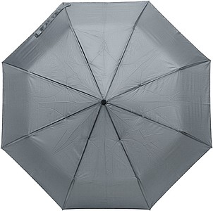 Pongee (180T) automatic, foldable umbrella with eight panels.