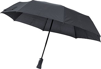 Pongee (190T) automatic, foldable umbrella with eight panels. Opens and closes automatically.
