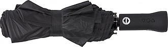 Pongee (190T) automatic, foldable umbrella with eight panels. Opens and closes automatically.