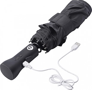 Pongee (190T) automatic, foldable umbrella with eight panels. Opens and closes automatically.