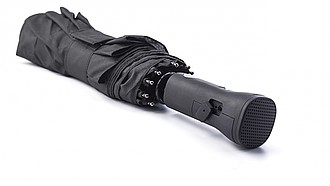 Pongee (190T) automatic, foldable umbrella with eight panels. Opens and closes automatically.
