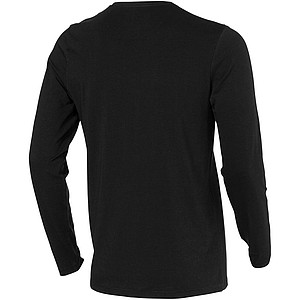 Ponoka long sleeve mens GOTS organic t-shirt, black,
